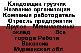 Кладовщик-грузчик › Название организации ­ Компания-работодатель › Отрасль предприятия ­ Другое › Минимальный оклад ­ 20 000 - Все города Работа » Вакансии   . Мурманская обл.,Апатиты г.